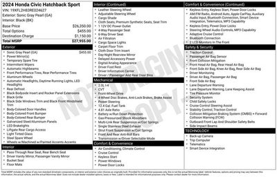 2024 Honda Civic Sport