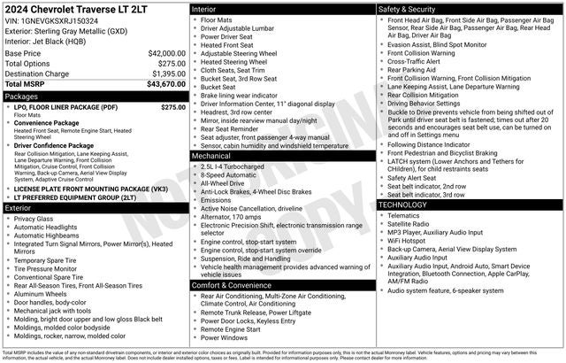 2024 Chevrolet Traverse LT 2LT