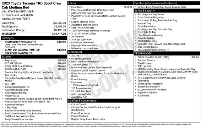 2023 Toyota Tacoma TRD Sport V6