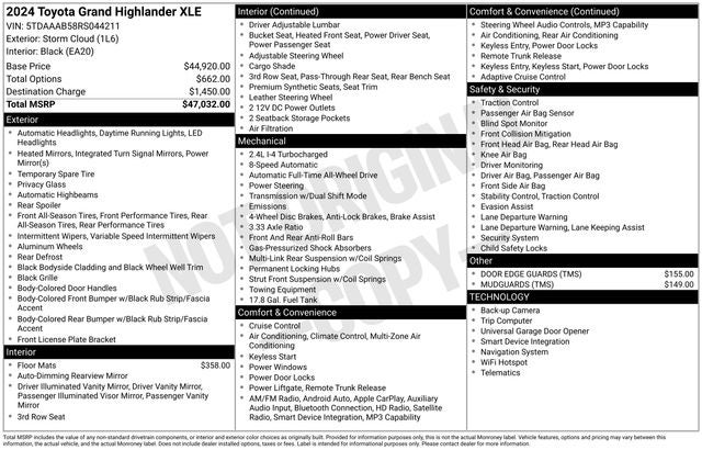 2024 Toyota Grand Highlander XLE