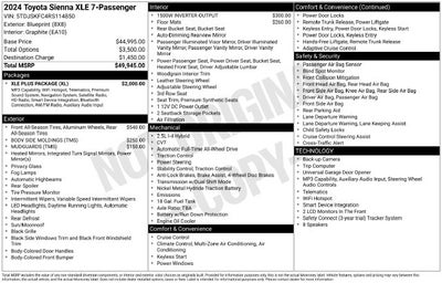 2024 Toyota Sienna XLE 7 Passenger