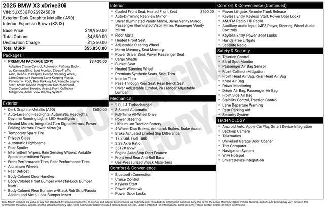 2025 BMW X3 30 xDrive
