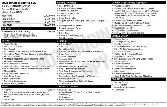 2021 Hyundai Elantra SEL