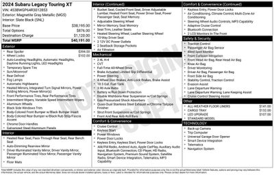 2024 Subaru Legacy Touring XT