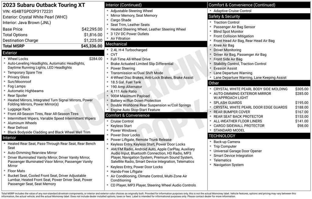 2023 Subaru Outback Touring XT
