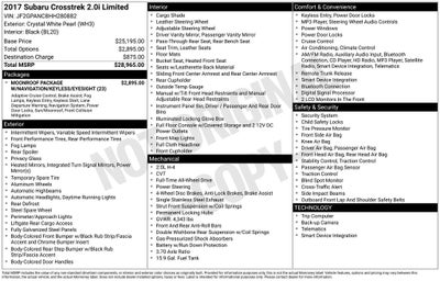 2017 Subaru Crosstrek 2.0i Limited