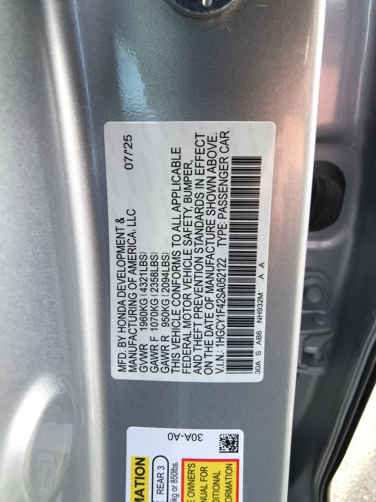 2025 Honda Accord SE