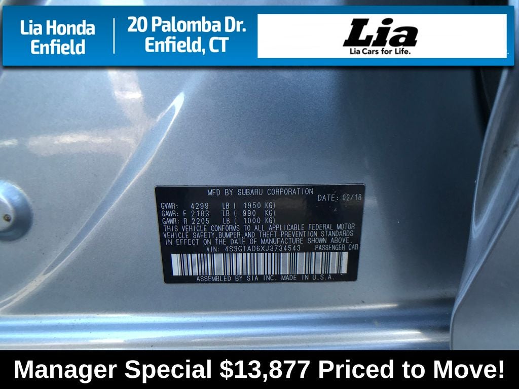 2018 Subaru Impreza 2.0i Premium