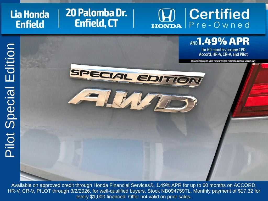 2022 Honda Pilot Special Edition