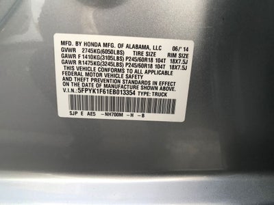 2014 Honda Ridgeline SE