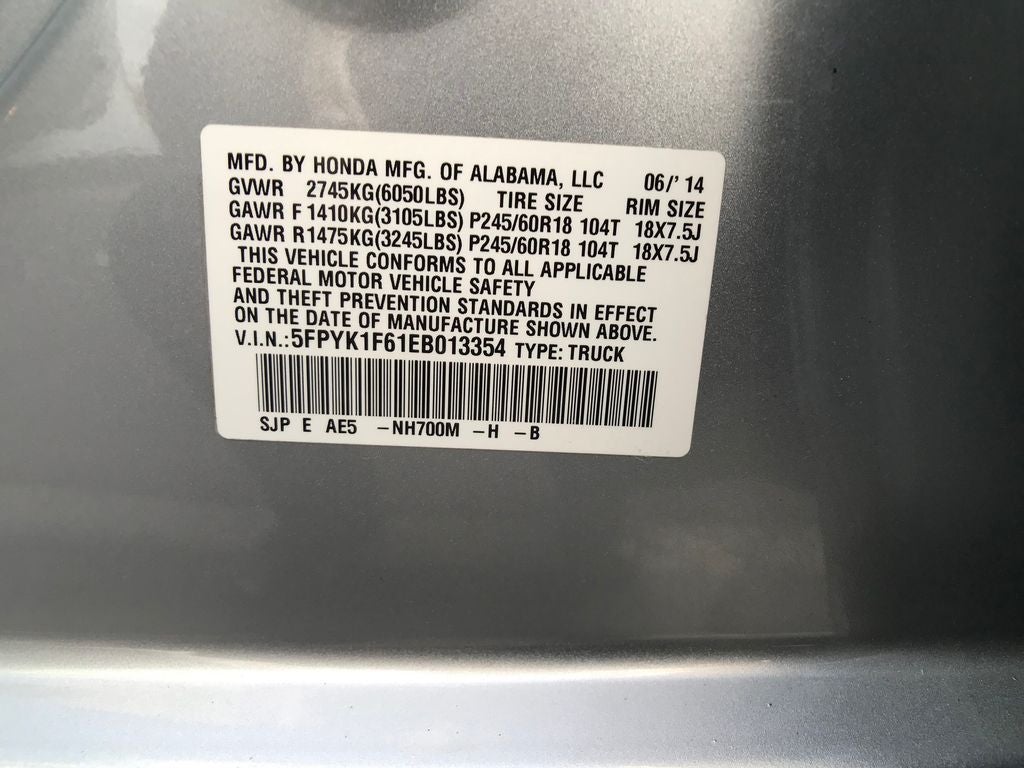 2014 Honda Ridgeline SE