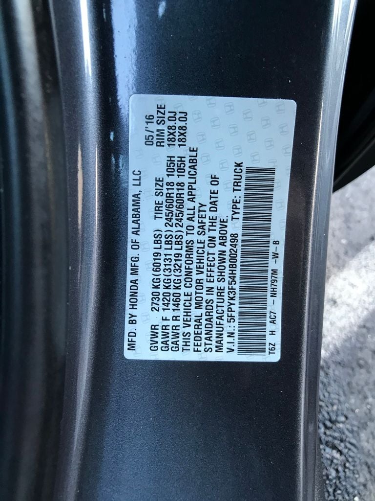 2017 Honda Ridgeline RTL