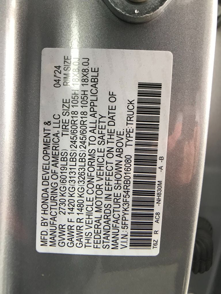2024 Honda Ridgeline RTL