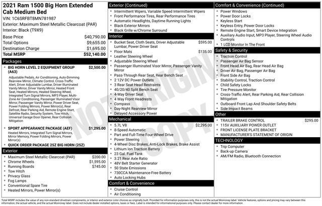 2021 RAM 1500 Big Horn
