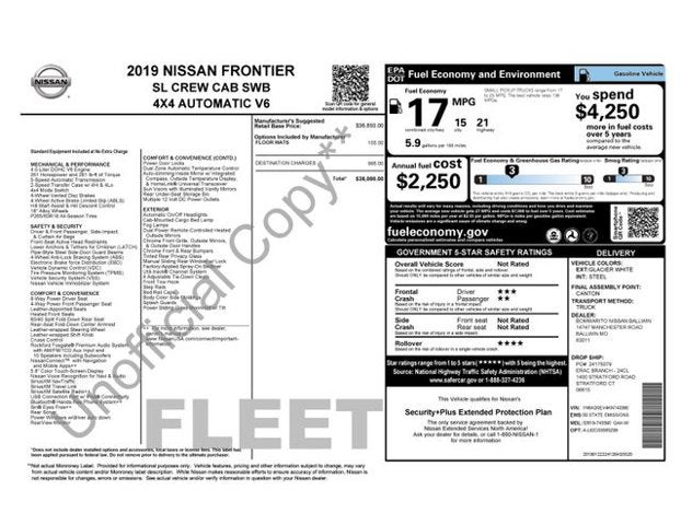 2019 Nissan Frontier SL