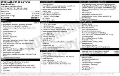 2025 Mazda Mazda CX-30 2.5 Turbo Premium Plus Package