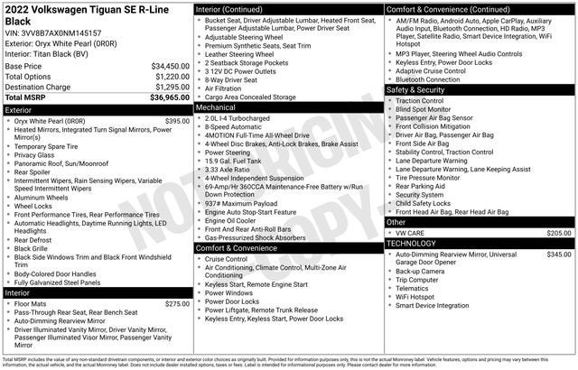 2022 Volkswagen Tiguan SE R-Line Black