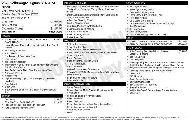2023 Volkswagen Tiguan SE R-Line Black