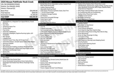 2025 Nissan Pathfinder Rock Creek