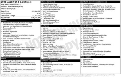 2023 Mazda Mazda CX-5 2.5 S Select Package