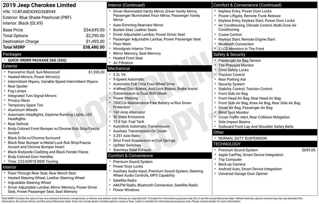 2019 Jeep Cherokee Limited