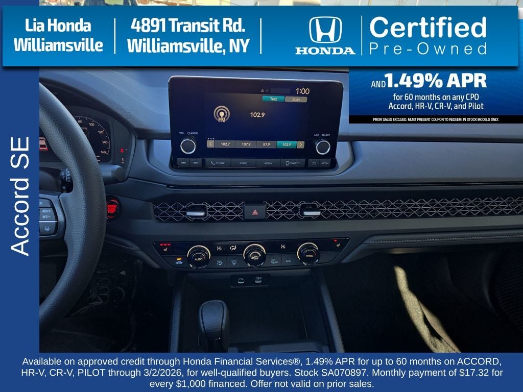 2025 Honda Accord SE