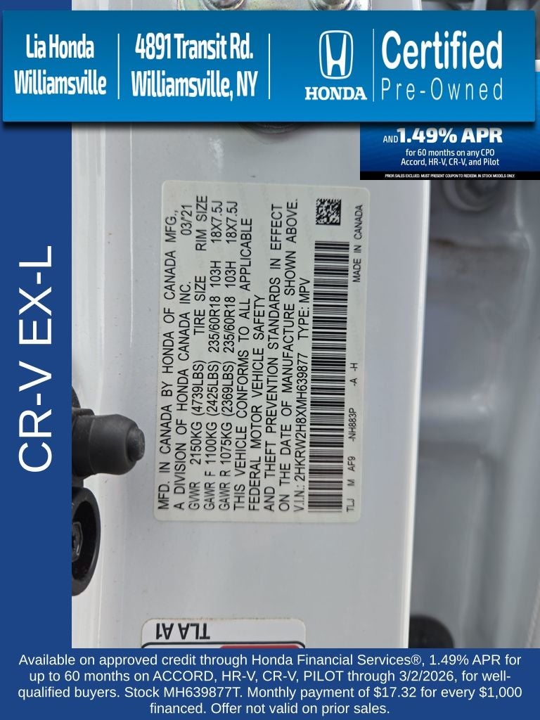 2021 Honda CR-V EX-L