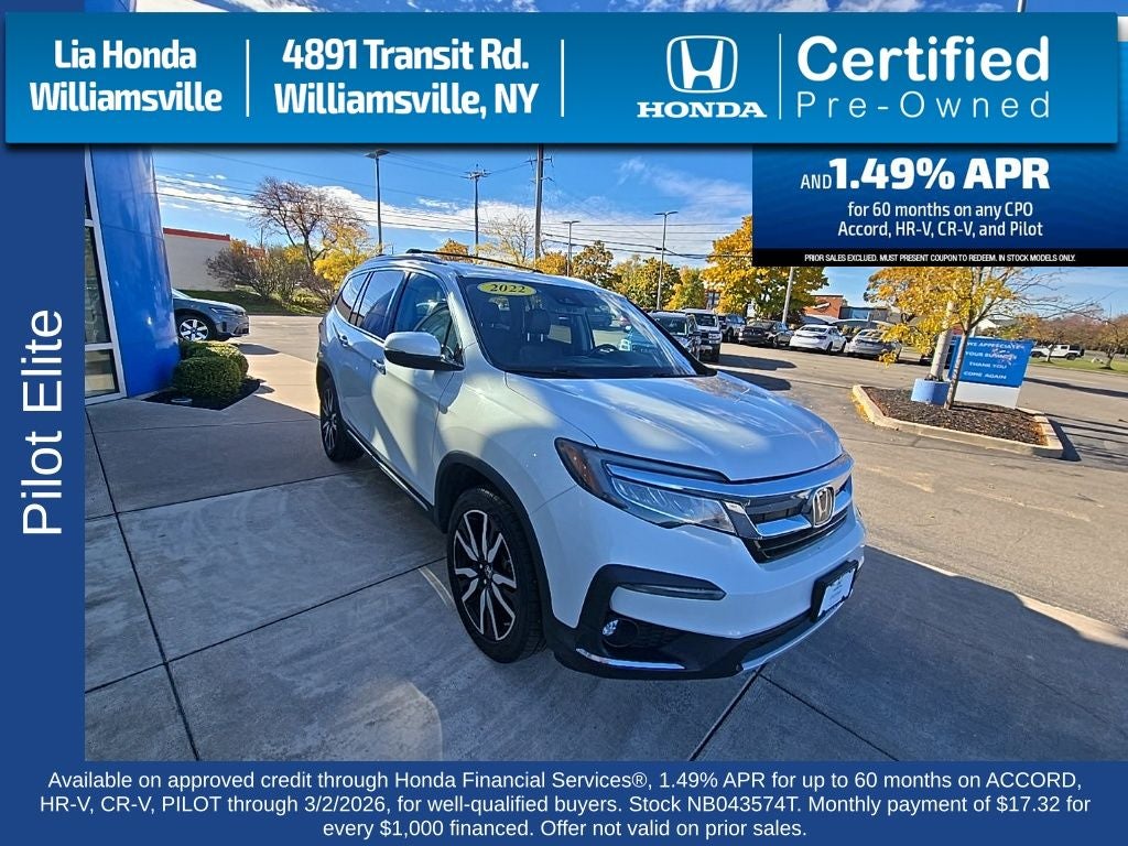 2022 Honda Pilot Elite