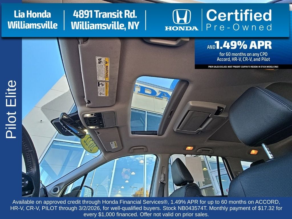 2022 Honda Pilot Elite