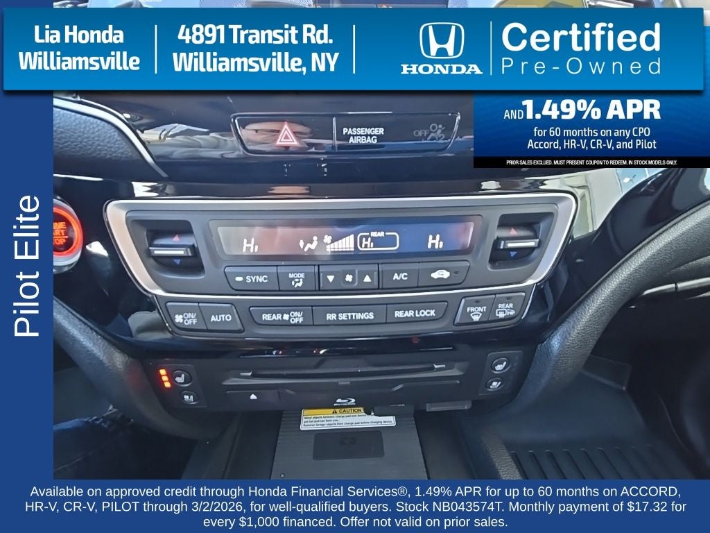 2022 Honda Pilot Elite