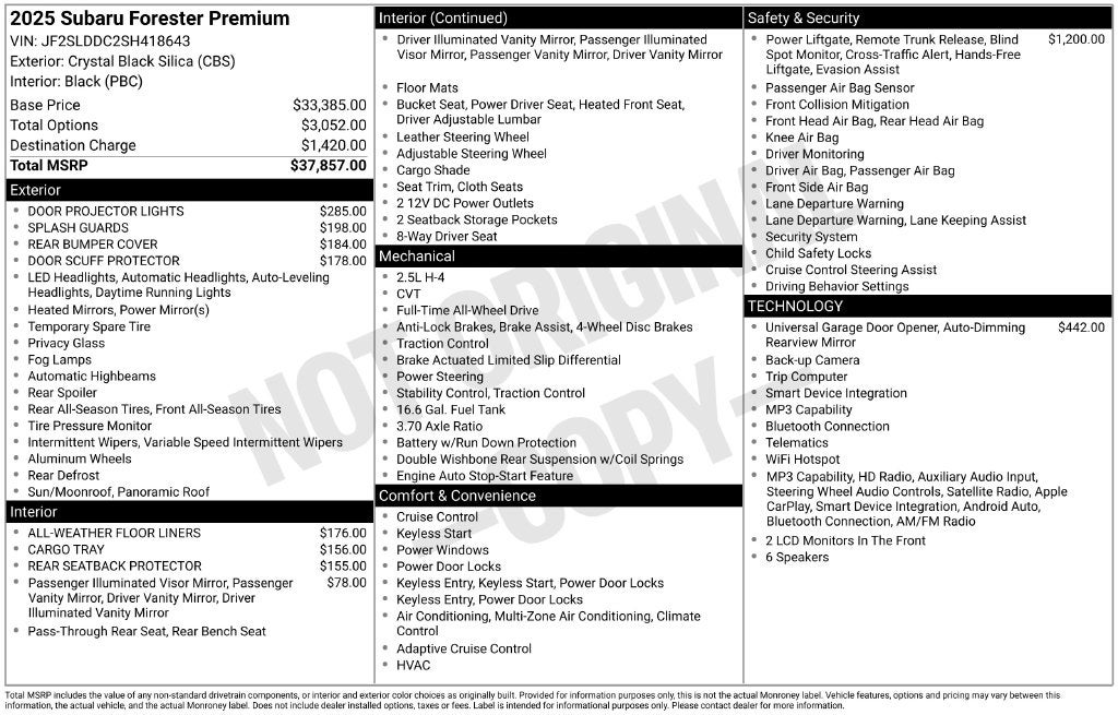 2025 Subaru Forester Premium