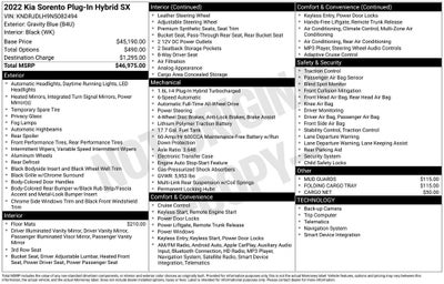 2022 Kia Sorento Plug-In Hybrid SX
