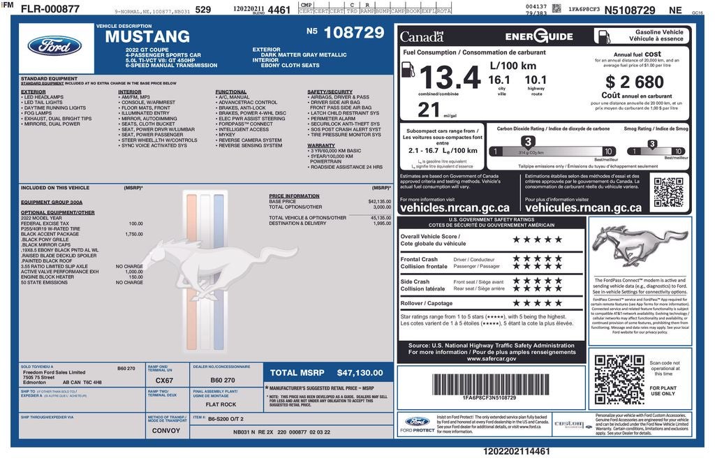 2022 Ford Mustang GT