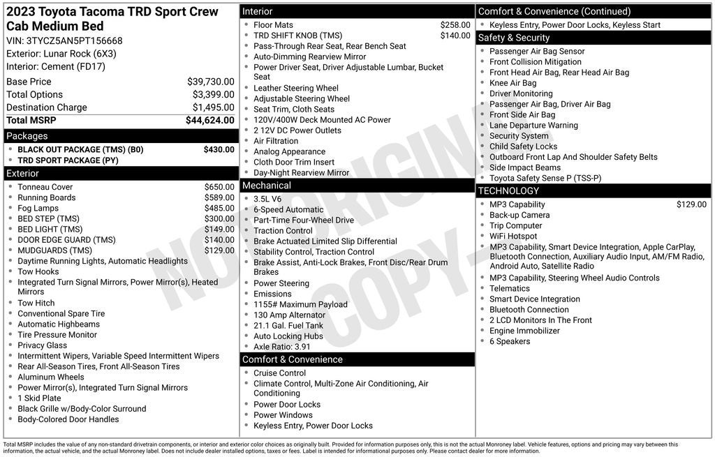 2023 Toyota Tacoma TRD Sport V6