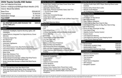 2026 Toyota Corolla XSE