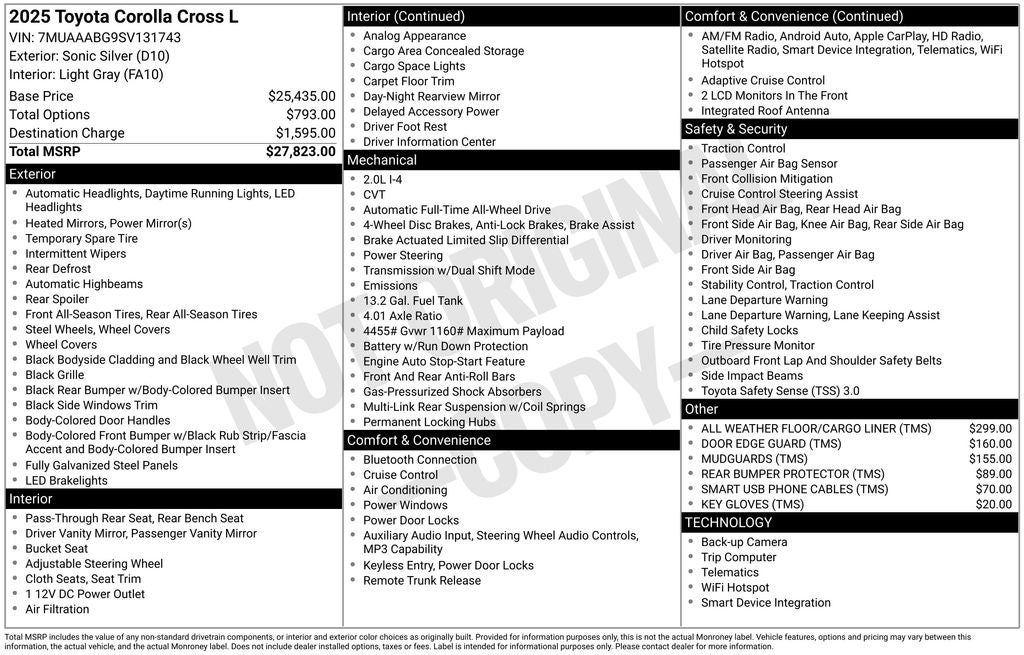 2025 Toyota Corolla Cross L