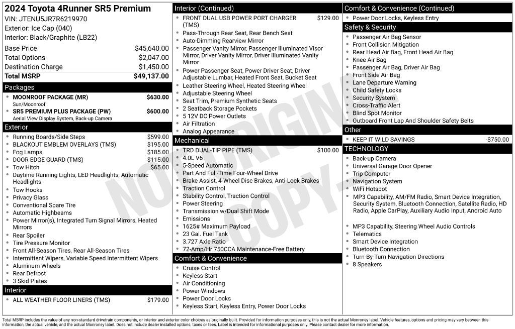 2024 Toyota 4Runner SR5 Premium