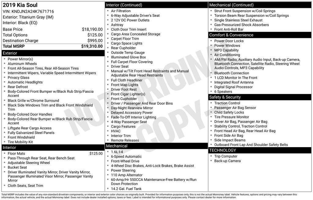 2019 Kia Soul Base