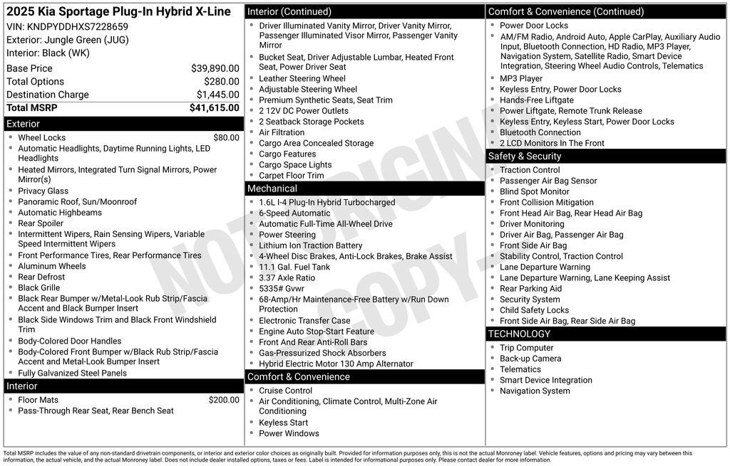 2025 Kia Sportage Plug-In Hybrid X-Line