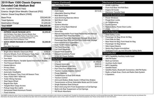 2019 RAM 1500 Classic Express
