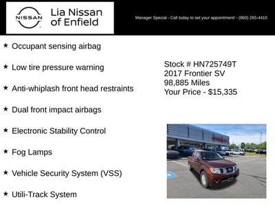 2017 Nissan Frontier SV V6