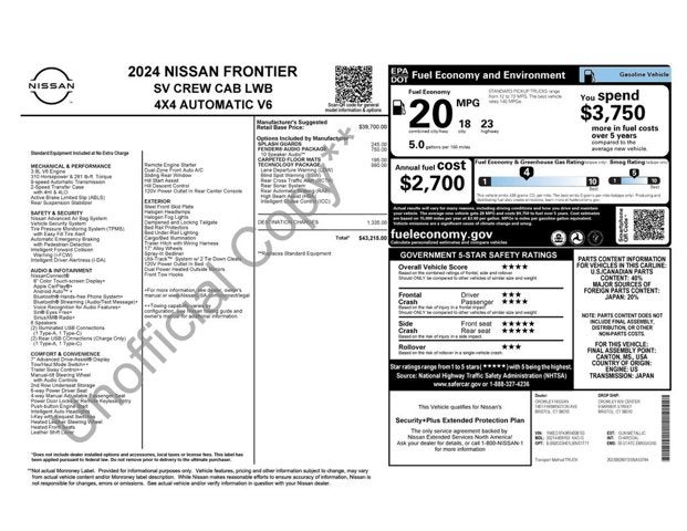 2024 Nissan Frontier SV