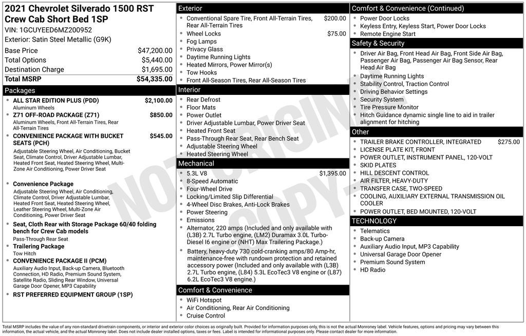 2021 Chevrolet Silverado 1500 RST