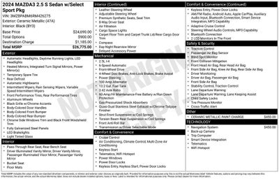 2024 Mazda Mazda3 2.5 S Select Sport