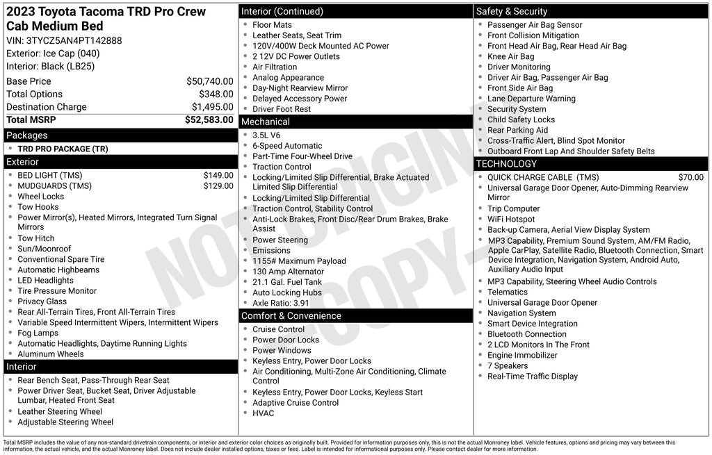 2023 Toyota Tacoma TRD Pro V6