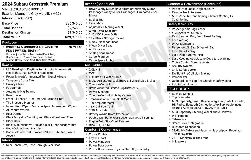 2024 Subaru Crosstrek Premium