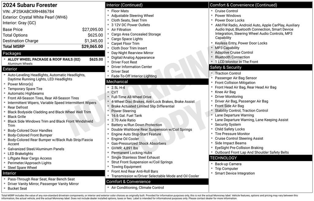 2024 Subaru Forester Base