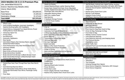 2023 Mazda Mazda CX-5 2.5 S Premium Plus Package