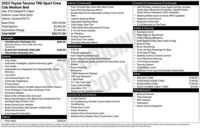 2023 Toyota Tacoma 4WD TRD Sport
