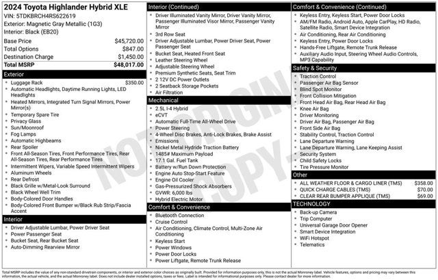 2024 Toyota Highlander Hybrid XLE